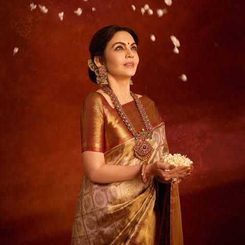 Old Gold Zari Kanchipuram Handloom Bridal Silk Saree
